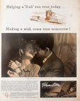 1944 Hamilton Watches With Railroad Accuracy Print Ad, WWII Era Advertisement
