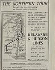 1903 Delaware & Hudson Lines D&H Railroad Antique Print Ad Northern Tour Rte Map