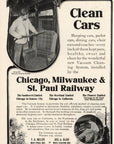 1908 Chicago Milwaukee & St. Paul Railway Print Ad Southwest Limited Railroad Ad