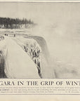 1904 Michigan Central Railroad Print Ad Niagara Falls Winter Antique Photo Ad