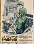 1906 Coca Cola Print Ad - Henry Hutt Soda Shop Art - Rare Gold Border & Lettering
