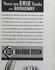 1935 Erie Railroad System Original Print Ad, There Are Erie Tracks On Broadway