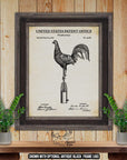 Weathervane Patent Print - 1876 Farming Invention at Adirondack Retro