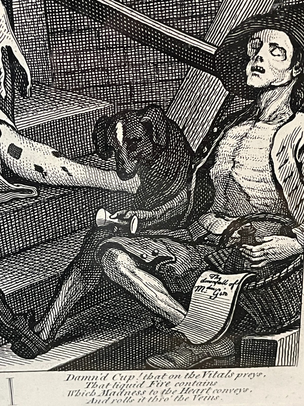 1822 BEER STREET & GIN LANE Authentic Hogarth Heath Ed. Antique Prints FRAMED