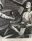 1822 BEER STREET & GIN LANE Authentic Hogarth Heath Ed. Antique Prints FRAMED