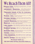 1897 New York Central Railroad Print Ad Lake George Saratoga Springs Champlain