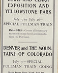 1905 Pennsylvania Railroad Print Ad Tours Pullman Lewis and Clark Rockies Denver