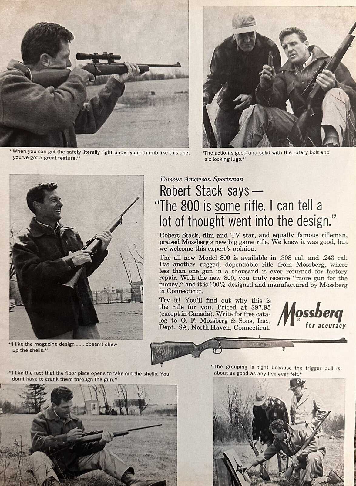Mossberg Model 800 Rifle Advertisement (Approx. 8X11) - Hunting Ephemera