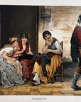 1887 "The Gossips" Chromolithograph Print | Magazine Illustration