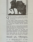 1919 Cadillac British Car Antique Print Ad Motor Car Olympia F.S. Bennett Ltd