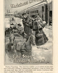 1898 Lake Shore & Michigan Southern Railway Railroad Print Ad Christmas Greeting