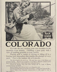 1907 Rock Island System Railroad Print Ad Colorado Trout Fishing Stream Fly Rod