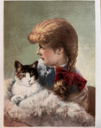 1893 "Good Friends" Chromolithograph Print | Magazine Illustration