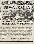 1907 Dominion Atlantic Railway Railroad Print Ad Nova Scotia Train Travel Ad