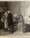 1893 A Rural Confessional Originally By Helmick Antique Magazine Wood Engraving
