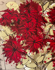 RED FLOWERS Robert Alan Smith ORIGINAL Artist Signed c.1960 Ltd Ed Serigraph