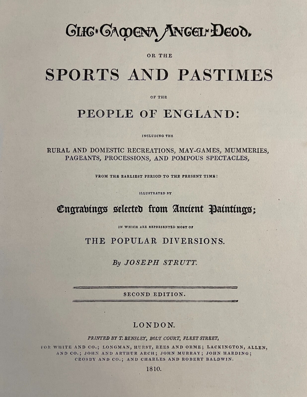 1810 Joseph Strutt BALANCING Antique HC Engraving Sports & Pastimes England