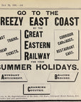 1906 Great Eastern Railway GEW Railroad Print Ad Summer Holiday Travel Ad UK