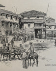 1893 Landing Place, Panama Antique Magazine Wood Engraving