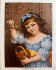 1892 "Cherry Ripe" Chromolithograph Print | Magazine Illustration