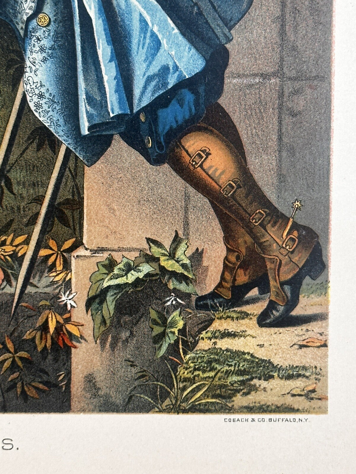 1886 "Parting Kiss" Chromolithograph Print | Magazine Illustration