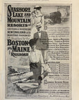 1905 Boston & Maine Railroad Print Ad Seashore Lake & Mountain Resorts
