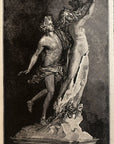 1892 Apollo And Daphne Statues Antique Magazine Wood Engraving