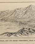 1892 Lake Bonneville, Near Stockton Utah Antique Wood Engraving