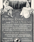 1903 Northern Pacific Railroad Print Ad Olympic Range Puget Sound Wonderland