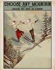 Custom Retro Bubblegum Ski Resort Print - Choose Any Mountain Ski Resort Poster