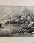 1893 Bastia Original Antique Lithograph Print