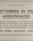 1905 New York Central Railroad Print Ad September In The Adirondacks Travel Ad