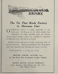 1919 Denby Motor Lorries Antique Print Ad Overseas Service Shipping Transport