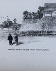 1892 Present Aspect Of The Osaka Castle, Japan Antique Wood Engraving