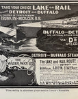 1904 Grand Trunk Railway Michigan Central Railroad Print Ad D&B Steamers