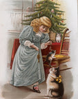1892 "Kittie’s Christmas" Chromolithograph Print | Magazine Illustration