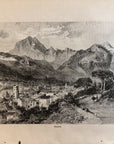 1893 Soller Town Antique Antique Magazine Wood Engraving