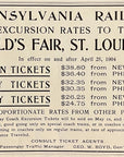1904 Pennsylvania Railroad Print Ad World's Fair St. Louis MO Excursion Rates