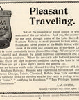 1899 Lake Shore & Michigan Southern Railway Railroad Print Ad Pleasant Traveling