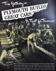 1943 Plymouth Builds Great Cars Original Print Ad, WWII Era Memorabilia