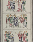 1842 J. Strutt THOMAS BECKET KING HENRY II ETC. Engraving Antiquities of England