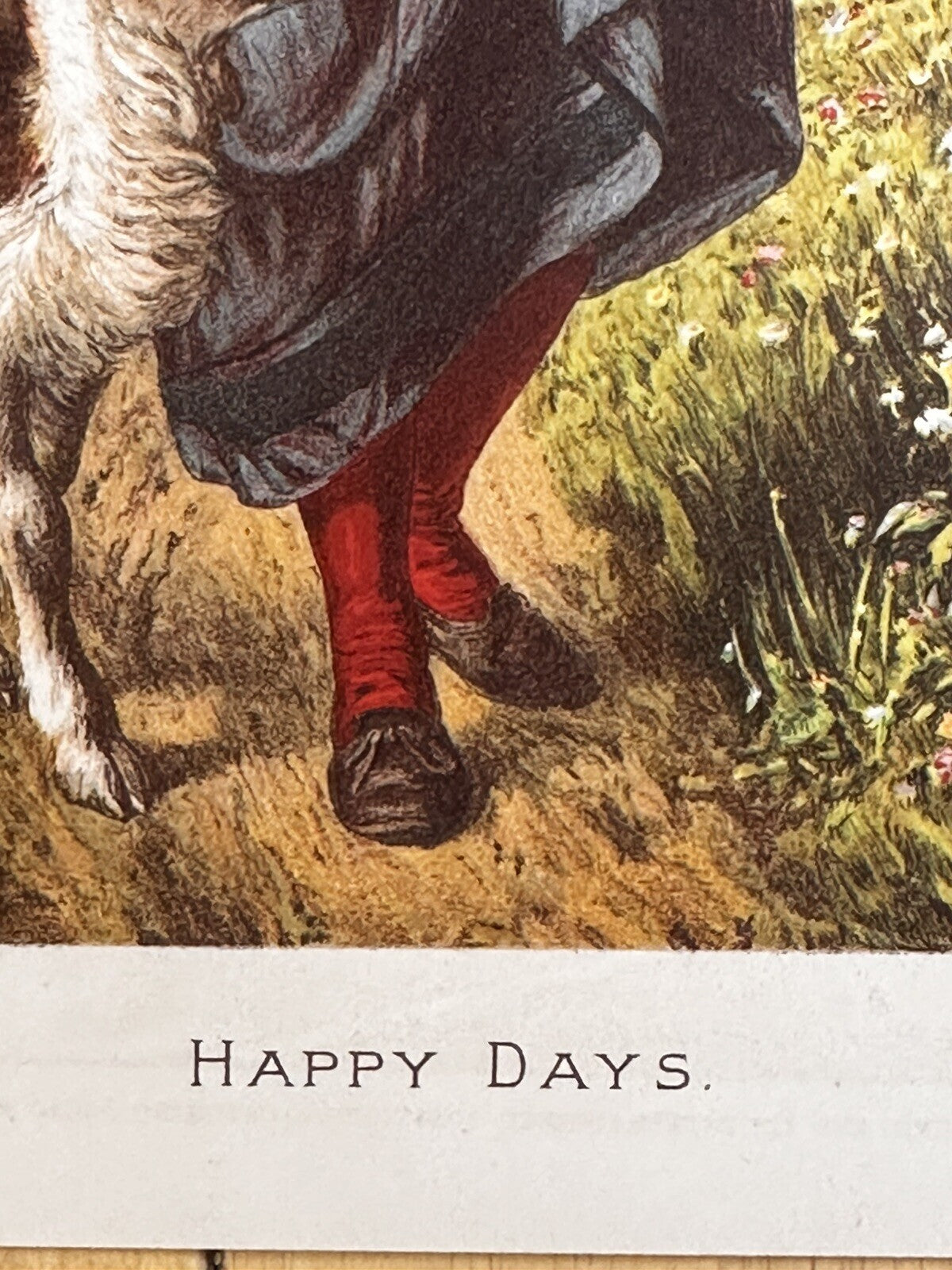 1886 "Happy Days" Chromolithograph Print | Magazine Illustration