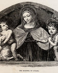 1893 The Madonna Of Lugano Antique Magazine Wood Engraving