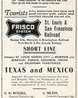 1903 St. Louis & San Francisco Railroad Print Ad Frisco System Short Line Texas