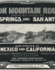 1903 Iron Mountain Route Railroad Print Ad St Louis Hot Springs San Antonio