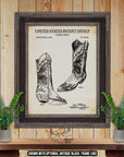 1994 Cowboy Boots Patent Print - Cowboy Boots Design Blueprint at Adirondack Retro