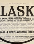 1905 Chicago & North Western Railway Railroad Print Ad C&NW RR Alaska Totem Pole
