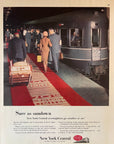 1951 New York Central Railroad Print Ad Sure As Sundown Train 20th Century Ltd