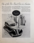 1935 Studebaker President Vintage Print Ad Hood Ornament Illustration South Bend