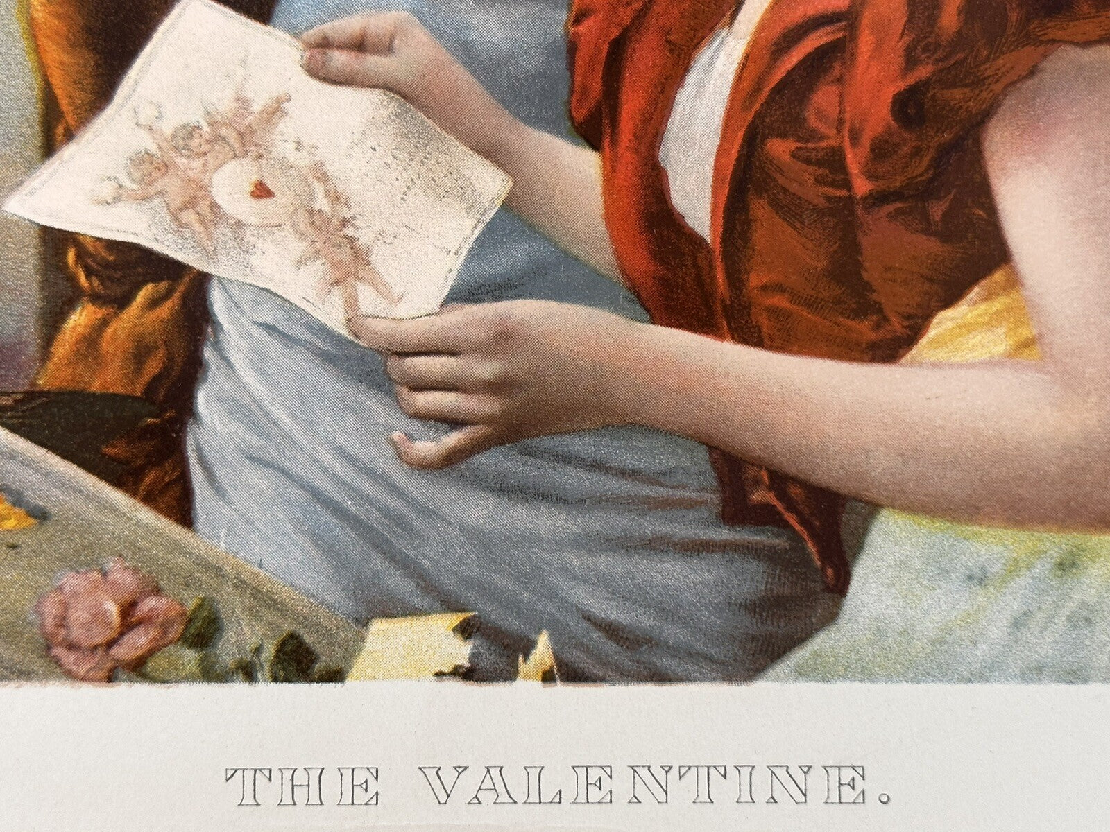 1893 "The Valentine" Chromolithograph Print | Magazine Illustration